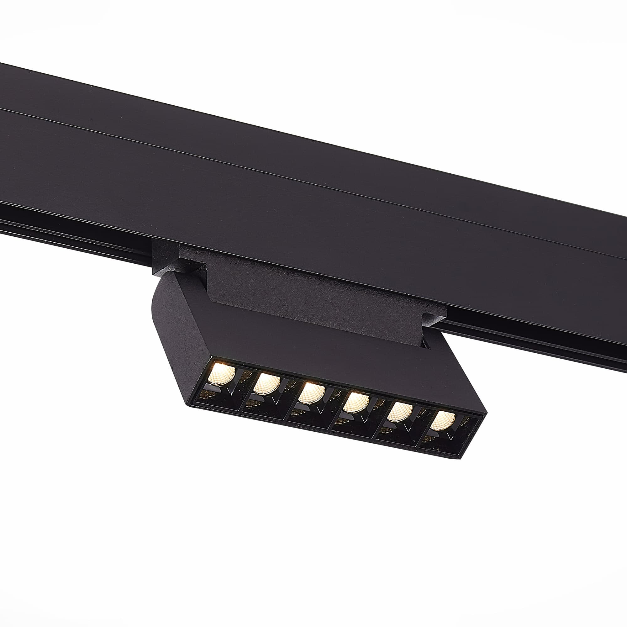 ST Luce ST364.436.06 Магнитный трековый светильник Черный LED 1*6W 3000K 532Lm Ra>80 36° IP20 L120xW22xH108 48V — миниатюра 1