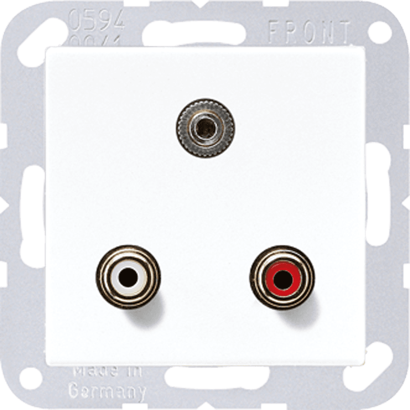 JUNG 2x Cinch Audio (RCA) / Stereo разъем (TRS 3.5 mm), белый MAA1011WW