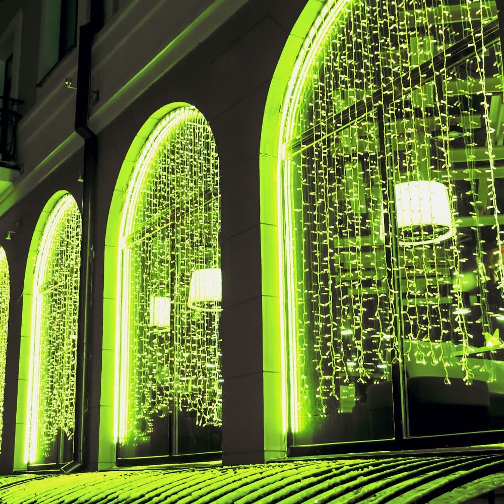 Arlight Светодиодная гирлянда ARD-CURTAIN-CLASSIC-2000x1500-CLEAR-360LED Green (230V, 60W) (Ardecoled, IP65) 024848 — миниатюра 3