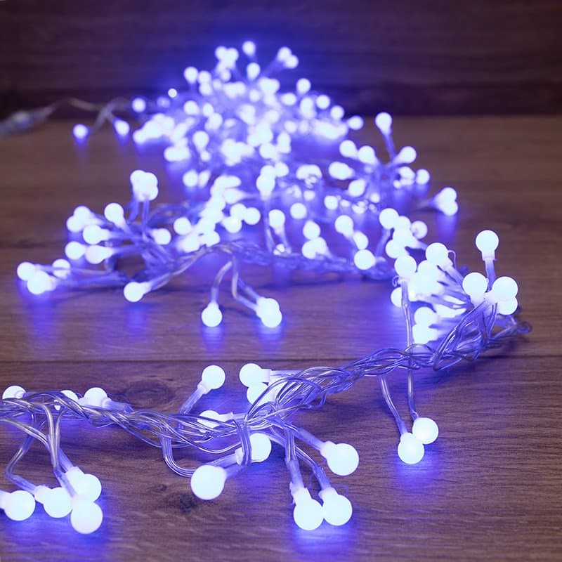 NEON-NIGHT Гирлянда "Мишура LED" 3 м прозрачный ПВХ, 288 диодов, цвет синий 303-603