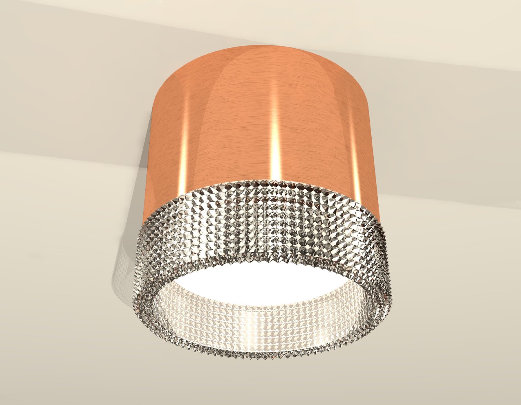 Ambrella Комплект накладного светильника с композитным хрусталем XS8122020 PPG/CL золото розовое полированное/прозрачный GX53 (C8122, N8480) — миниатюра 3