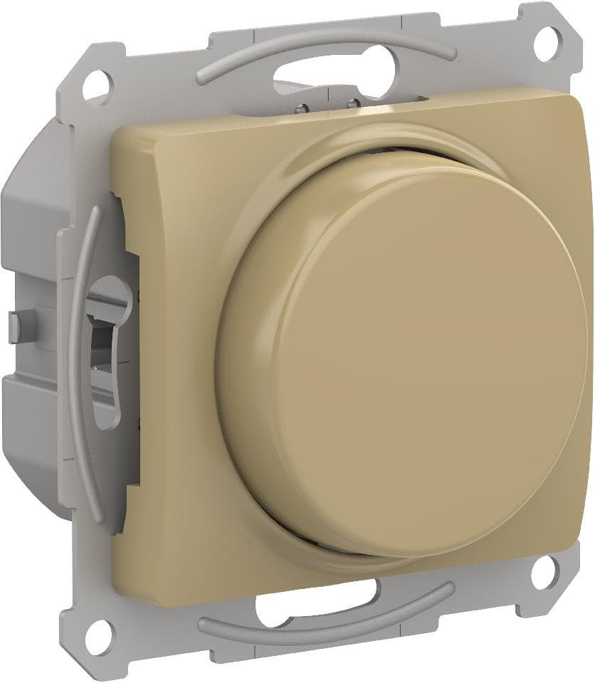 Systeme Electric Glossa Титан Светорегулятор (диммер) повор-нажим, LED, RC, 400Вт, мех.