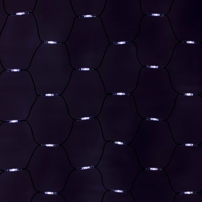 NEON-NIGHT Гирлянда Сеть, LED диоды, 2х3м., (432 диодов), черный провод "каучук", белые диоды, с контроллером 216-121