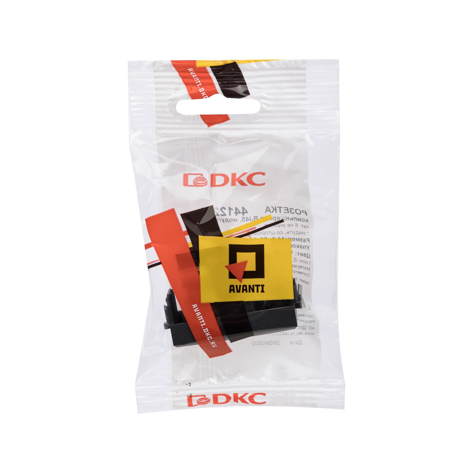 DKC Компьютерная розетка RJ-45 модульная, кат.6, "Avanti", "Черный матовый", 1 модуль — миниатюра 5