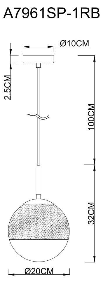 Arte Lamp A7961SP-1RB Подвесы — миниатюра 3