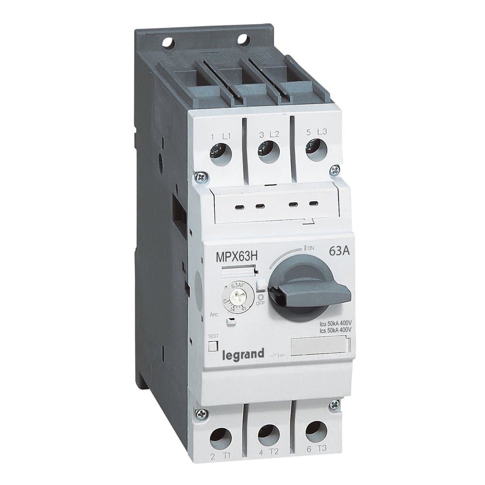Legrand MPX3 Автоматический выключатель для защиты электродвигателей T63H 63A 50kA 417368