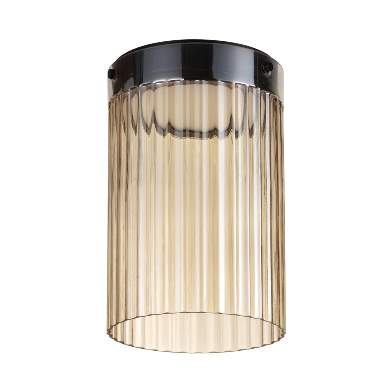 Odeon Light 5047/15LC L-VISION ODL24 303 черный/светл.янтарный/металл/стекло Потолочный светильник LED 15W 4000К 1676Лм PILLARI