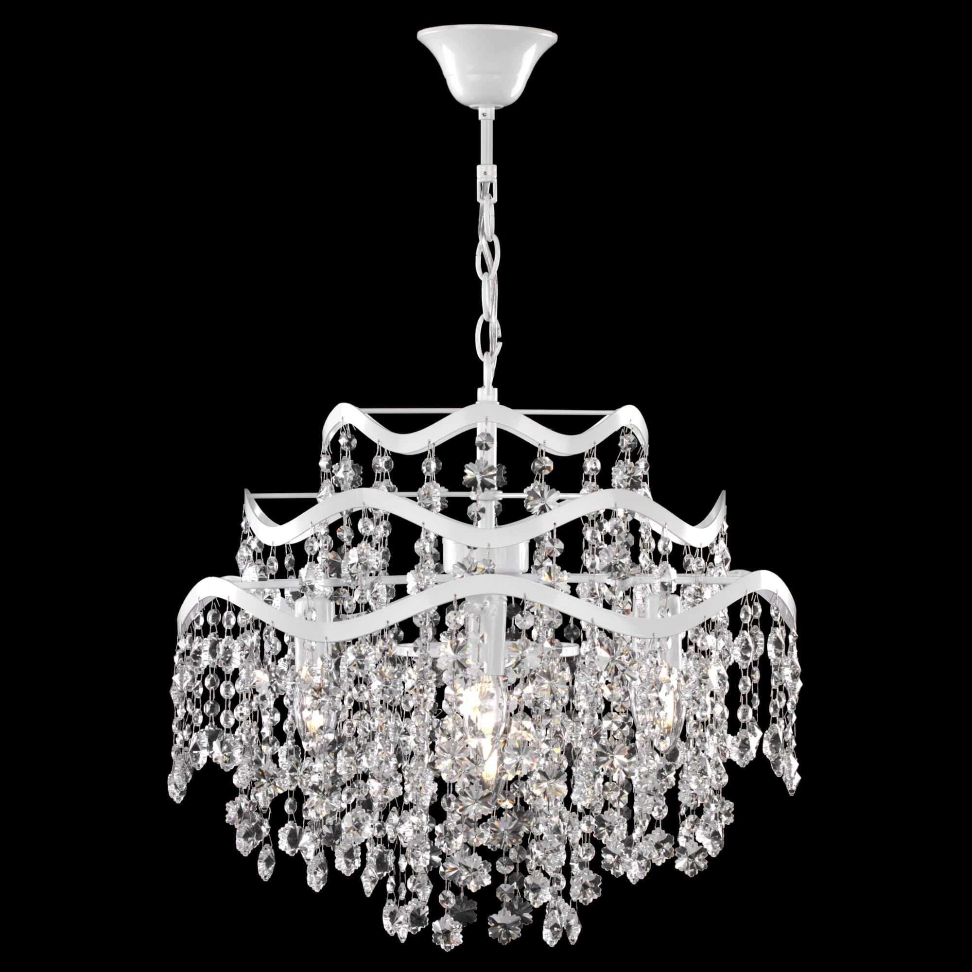 Freya Crystal Charlotte Белый Подвесной светильник E14 40W FR1001PL-07W — миниатюра 5