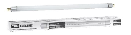 TDM Лампа люминесцентная линейная двухцокольная ЛЛ-12/8Вт, T4/G5, 6500 К, длина 339,4мм SQ0355-0004 — миниатюра 2