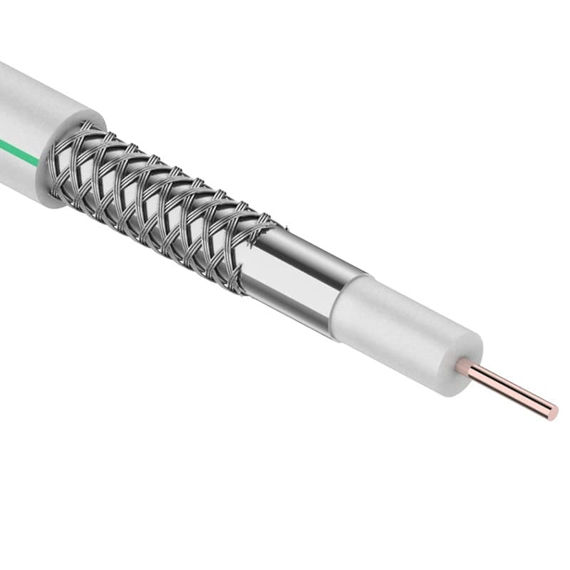 Кабель SAT 703 B, Cu/Al/CuSn, (75%), 75 Ом, 100м., белый CAVEL Rexant 01-2432