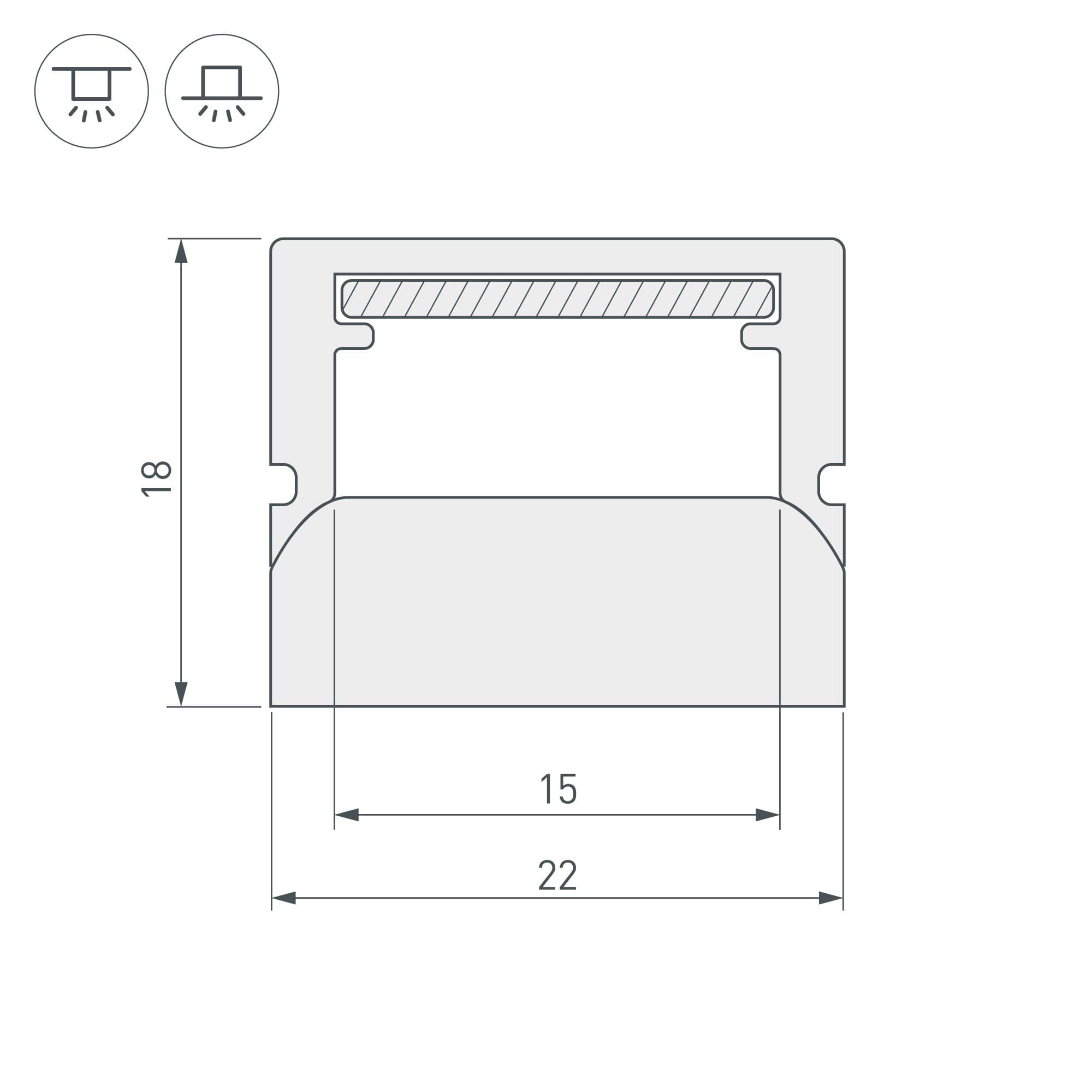 Arlight Профиль WPH-FLOOR22-2000 (Пластик) 023290 — миниатюра 2