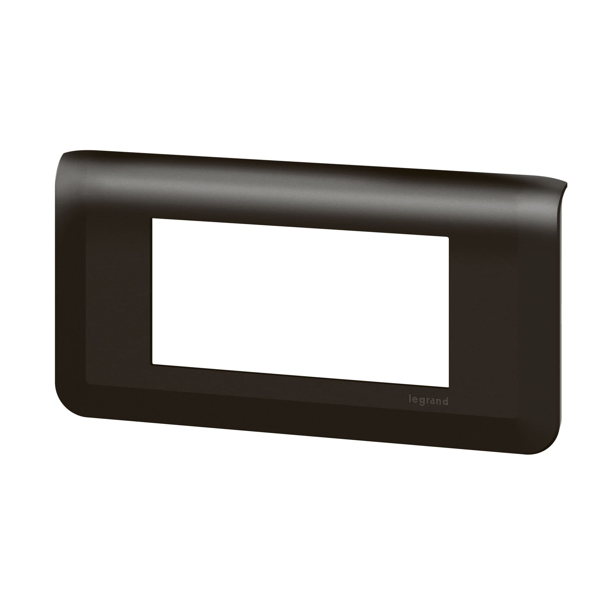 Legrand Mosaiс Рамка - Программа Mosaic - 4 модуля - матовая черная 079054L — миниатюра 2