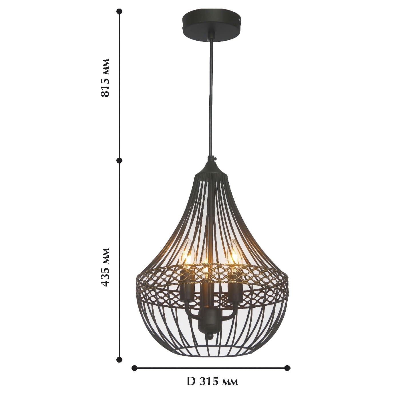 Favourite Terra Черная Люстра 3*E14*40W 1800-3P