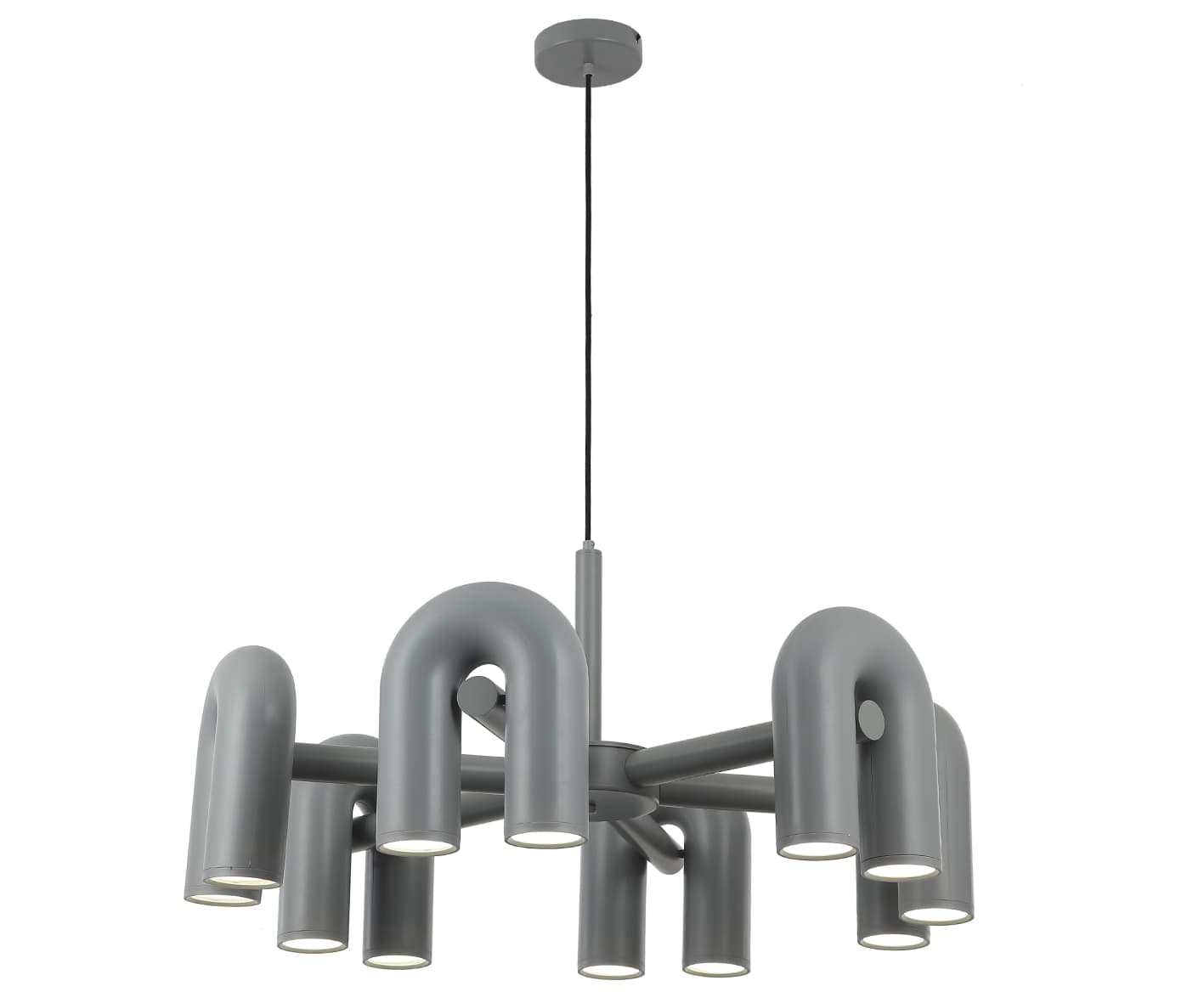 Kink Light 08465-6,16 Люстра Канти серый d80 h150 Led 72W (3000-6000K)