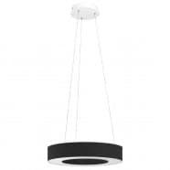 Eglo 39992 Подвесной потолочный светильник (люстра) GUAMARE, LED 34W, 3980lm, H1500, Ø530, сталь, белый/текстиль, пластик, черный, белый