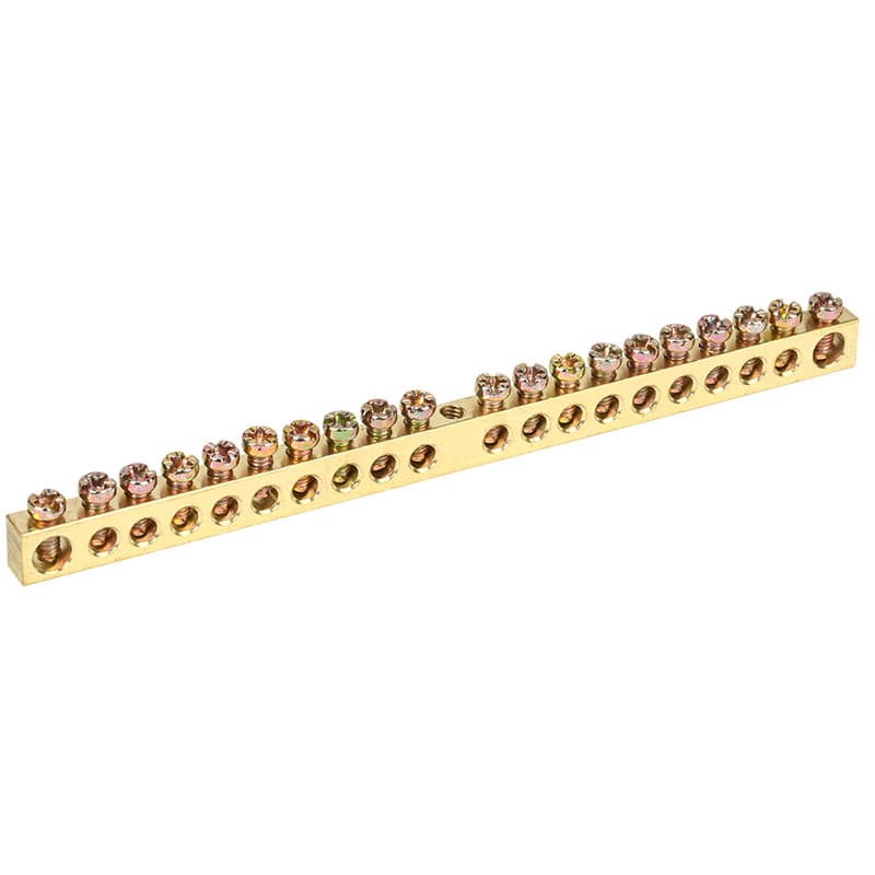 Шина PEN «земля-ноль» 6х9 мм 20/1 (20 групп/крепеж по центру) Rexant 11-2362