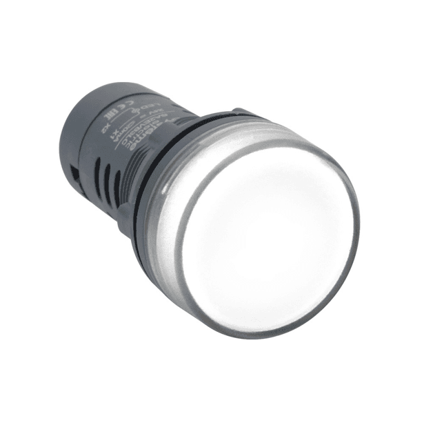 Сигнальная лампа SB7 моноблочная 22мм белая LED 220В AC/DC