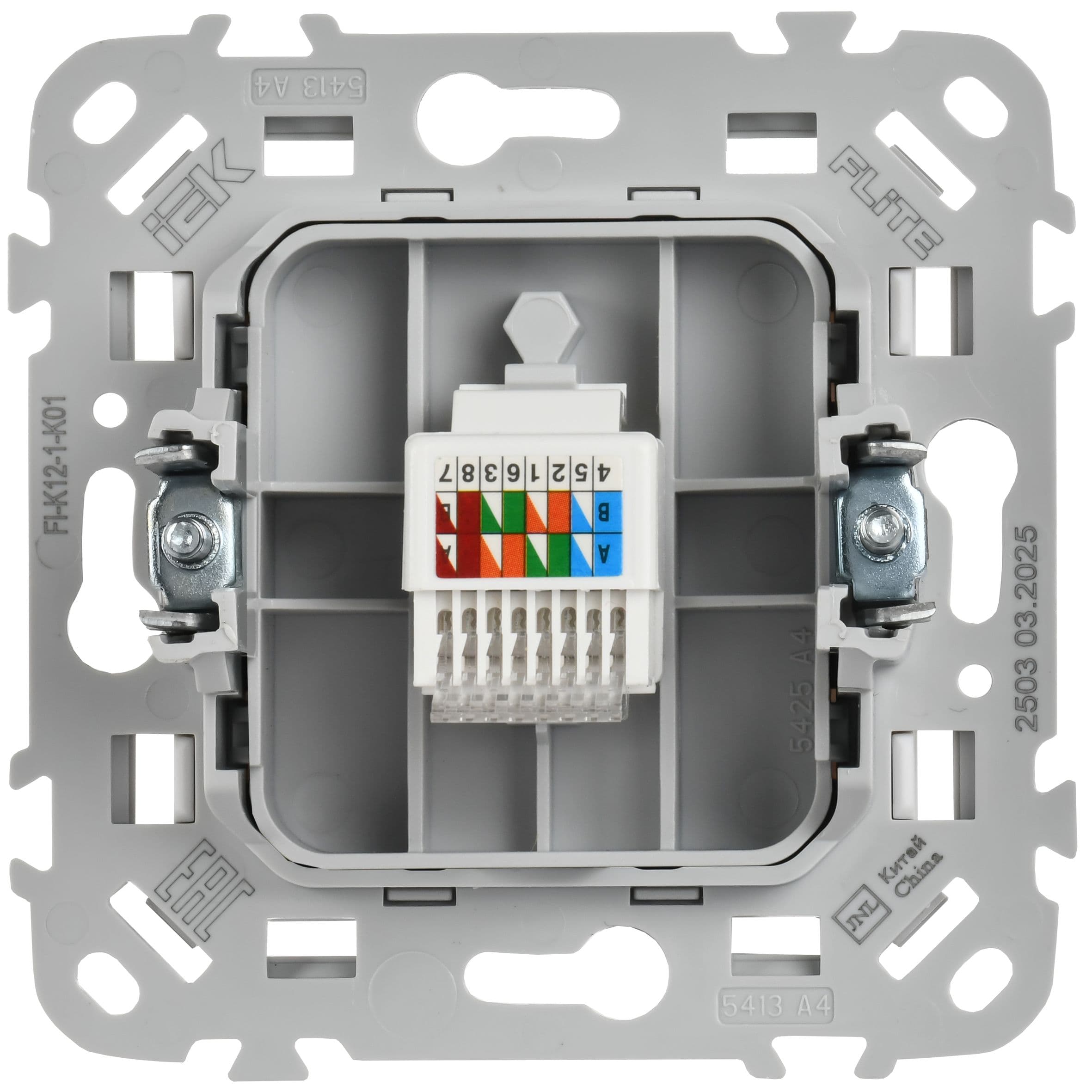 IEK FLITE Белый Розетка компьютерная RJ45 категория 5Е UTP — миниатюра 3
