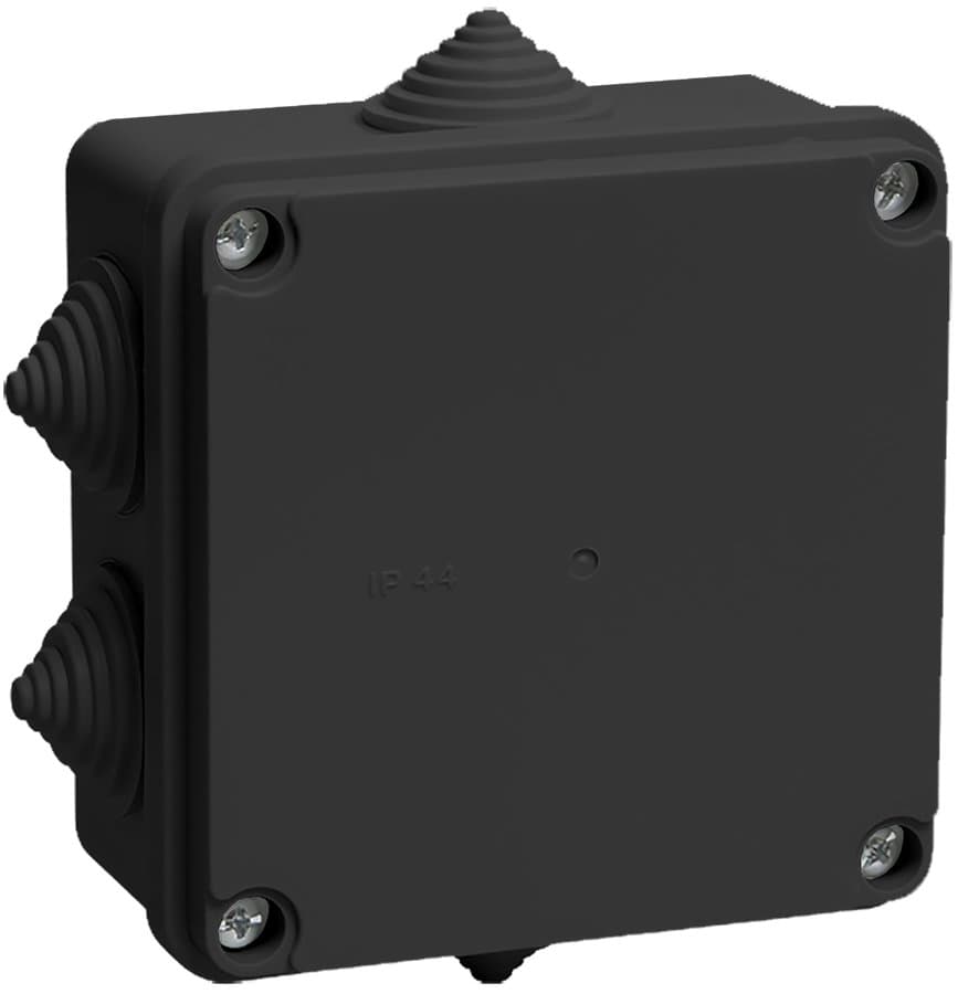 IEK Коробка расп. КМ41234 100х100х50мм IP55 6 вв. черная