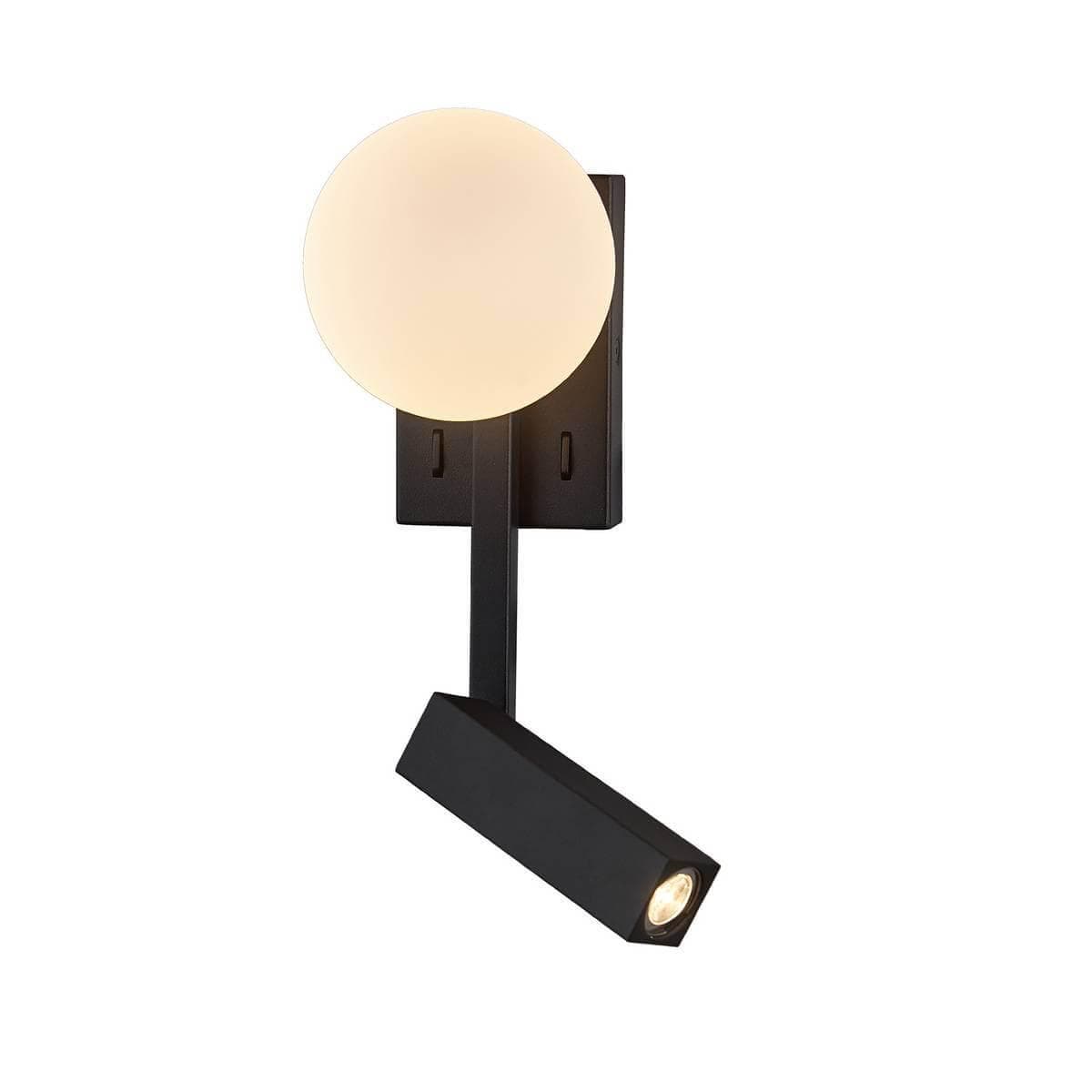 ST Luce SL1581.401.02 Светильник настенный Черный/Белый LED 2*1+4W — миниатюра 1