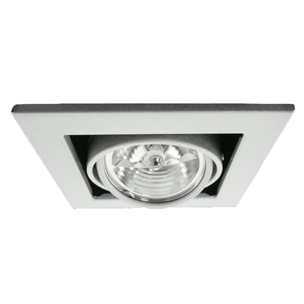 Arte Lamp Cardani Серебро/Серый Светильник точечный встаиваемый 50W G5,3 1x500lm A5930PL-1SI — миниатюра 1
