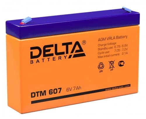 Delta Аккумуляторная батарея DTM 607 (6V/7Ah)