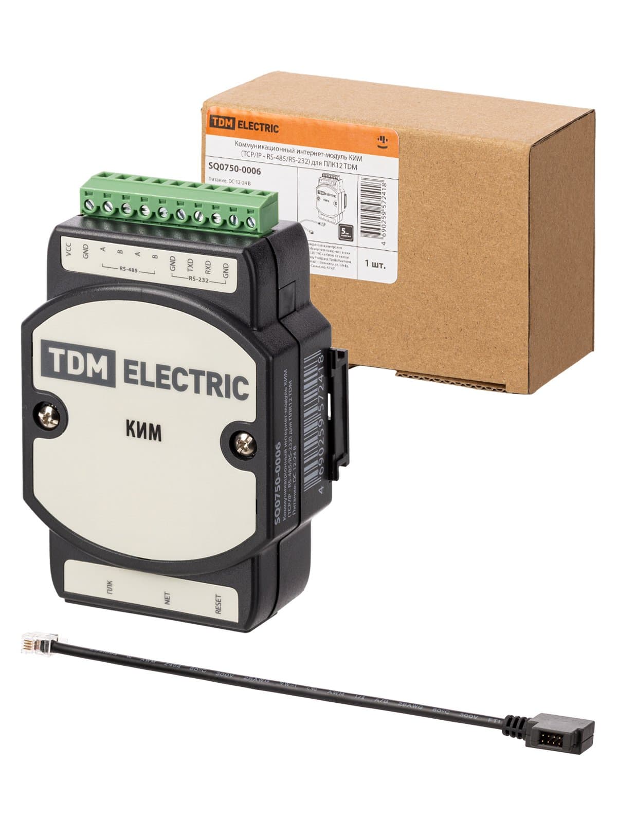 TDM Коммуникационный интернет-модуль КИМ (TCP/IP - RS-485/RS-232) для ПЛК12 SQ0750-0006