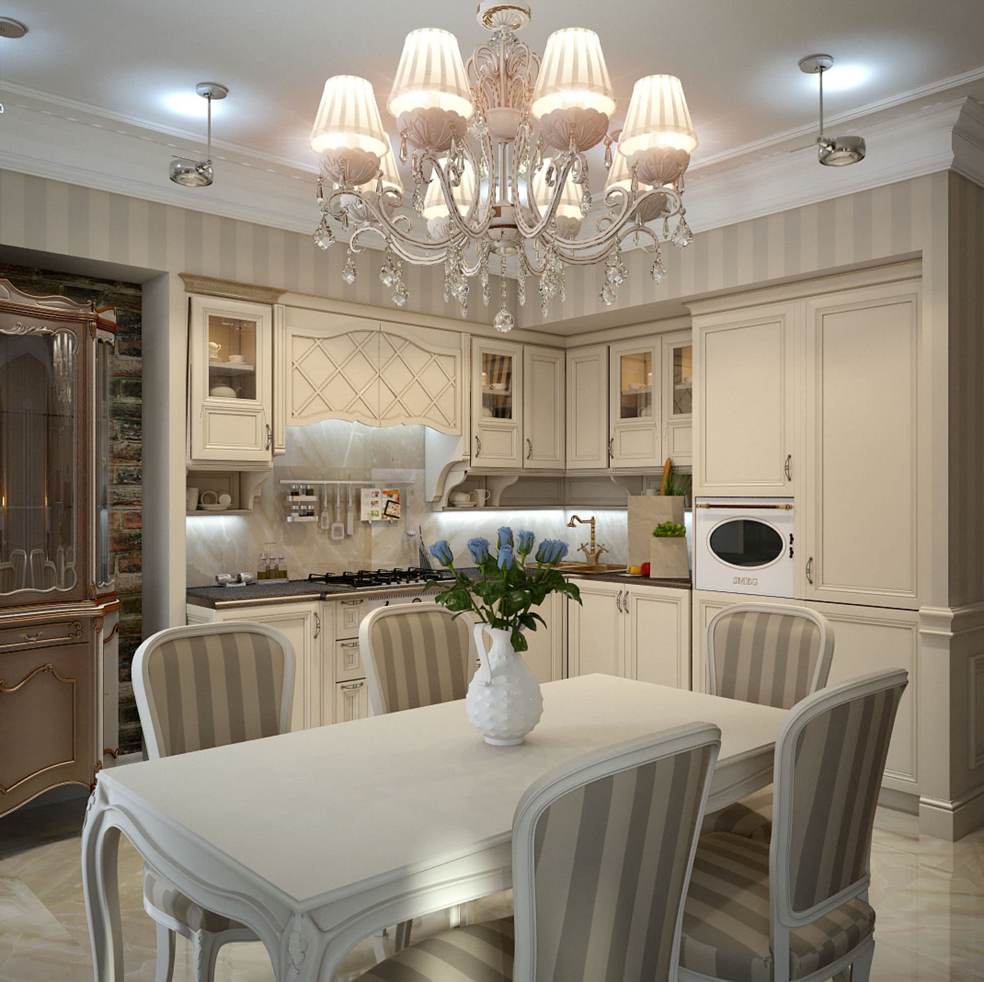 Maytoni Elegant Triumph Кремовый с Золотом Люстра 8xE14 40W ARM288-08-G — миниатюра 4