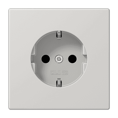 JUNG Штепсельная розетка SCHUKO 16A, 250V~  с защитой от детей, светло-серый LS1521KILG