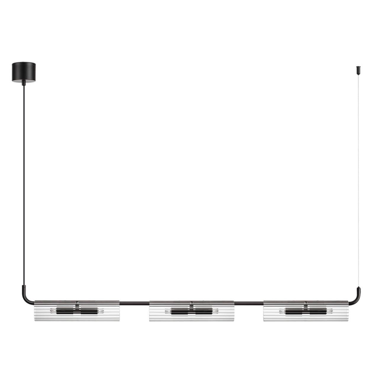 Lumion 6561/6 SUSPENTIONI LN24 черный/прозрачный/металл/стекло Подвес G9 6*20W 220V TORONTO