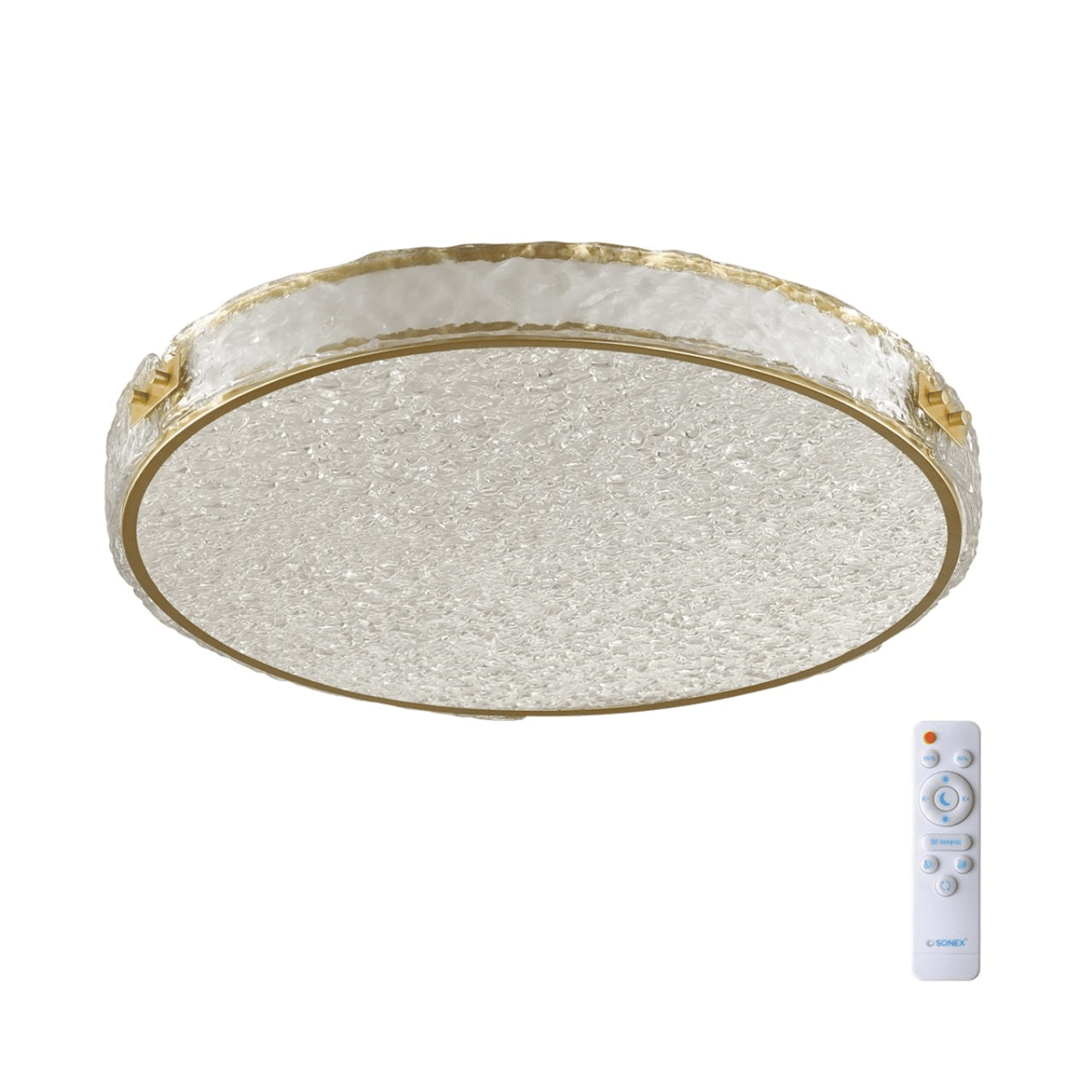Sonex 7722/65L PIKO LED SN Светильник металл/пластик/белый/золотой LED 65Вт 3000-6000K D470 IP20 пульт ДУ FELICE