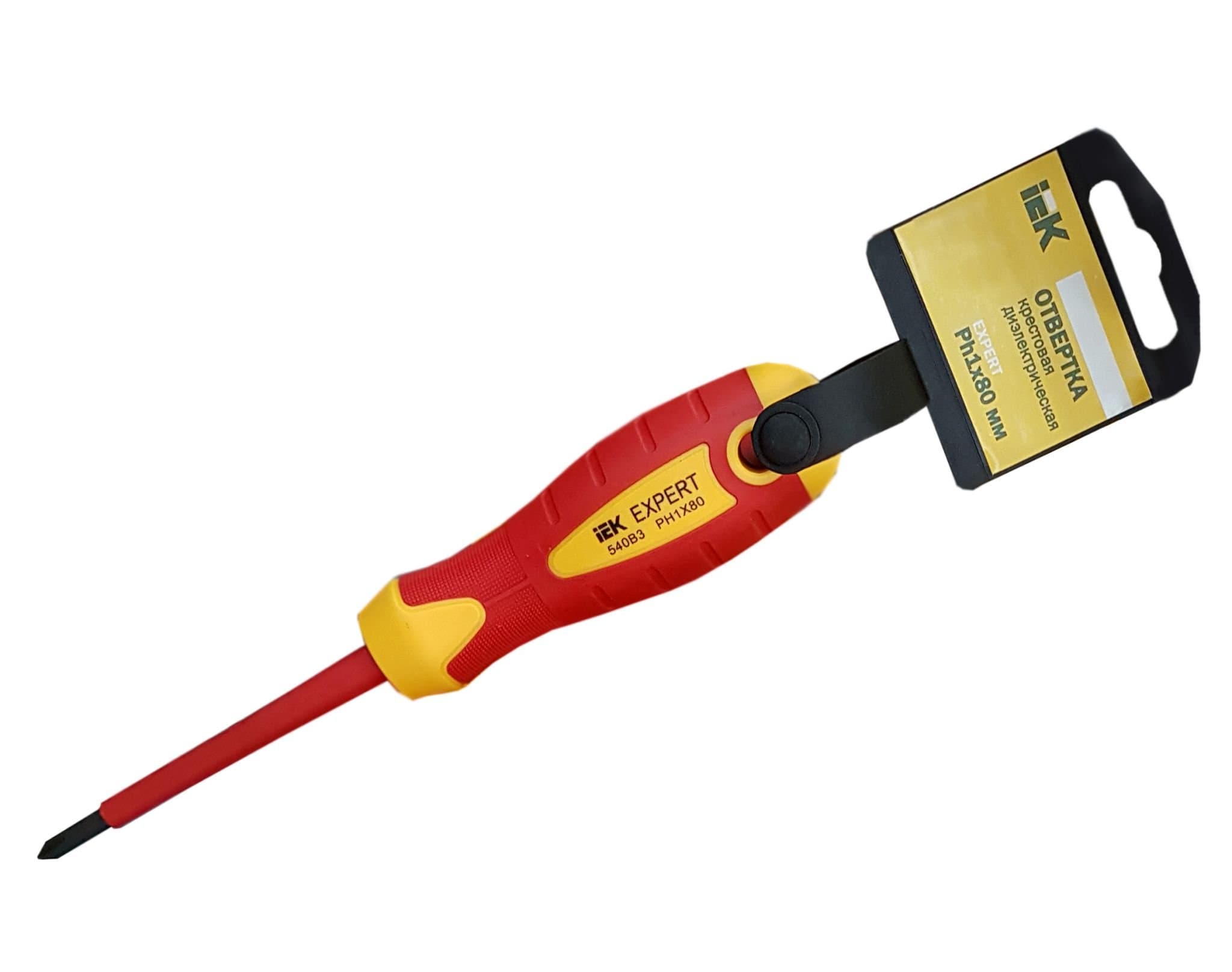 IEK Отвертка крестовая Expert Ph1х80мм 1000В — миниатюра 2