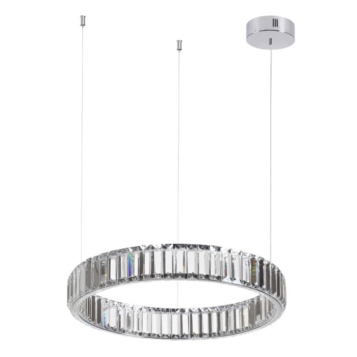 Odeon Light 4930/30L хром/прозрачный металл/хрусталь Люстра LED 30W 4000K 3570Лм VEKIA