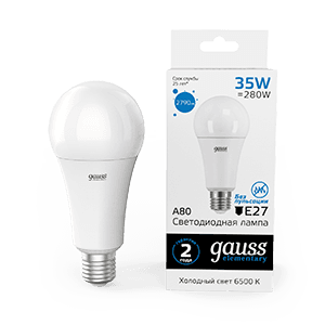 Gauss Лампа Elementary A67 35W 2790lm 6500K E27 LED 70235