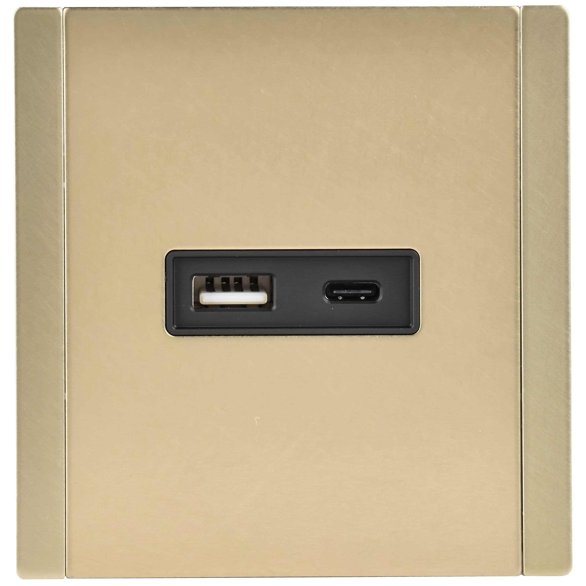IEK FORTE&PIANO Металл Шампань Розетка USB A+C 18Вт FP651M — миниатюра 2