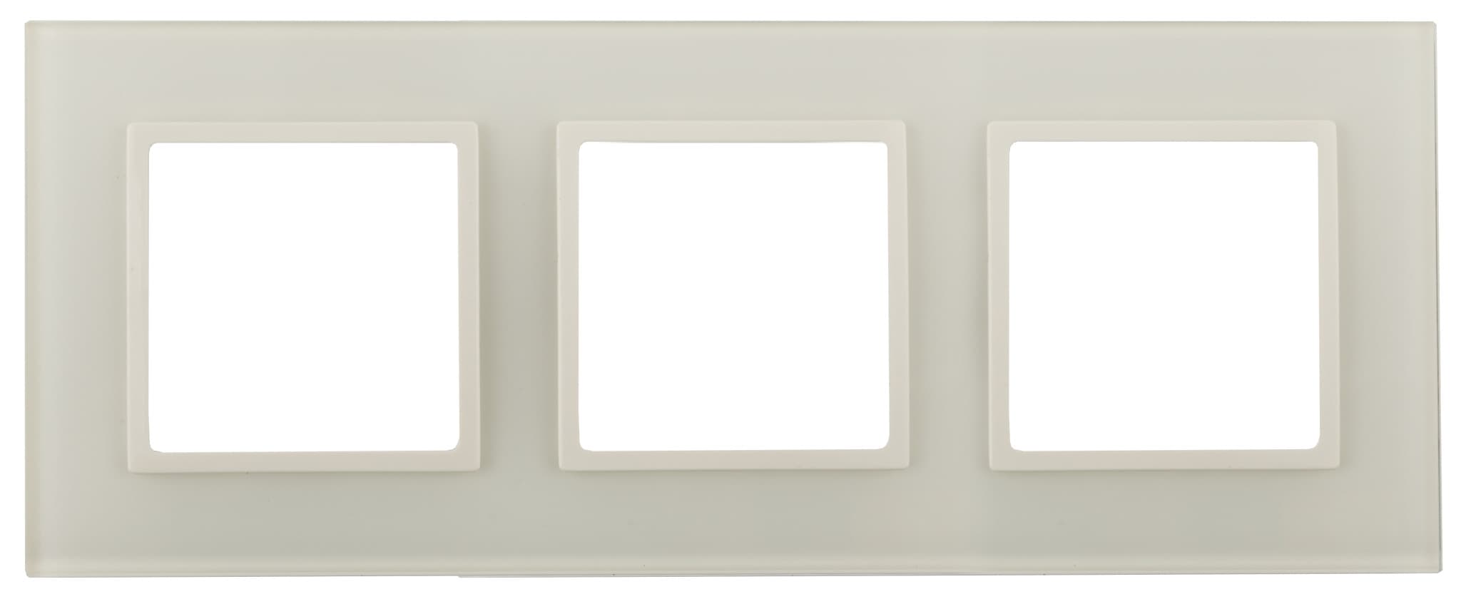 ЭРА 14-5103-02 Elegance Сл.кость/сл.кость Стекло Рамка 3-ая