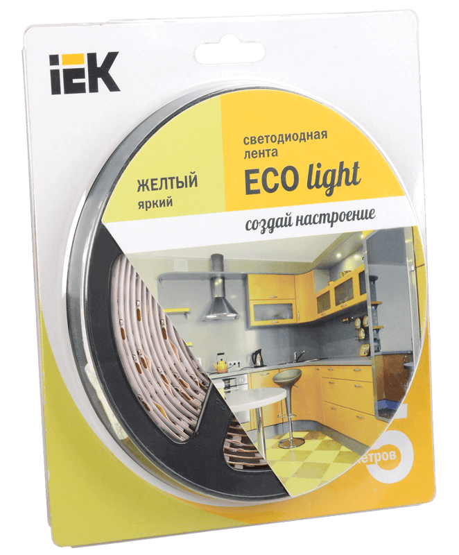IEK Лента LED 5м блистер LSR-3528Y60-4.8-IP20-12V -eco LSR1-4-060-20-1-05 — миниатюра 2