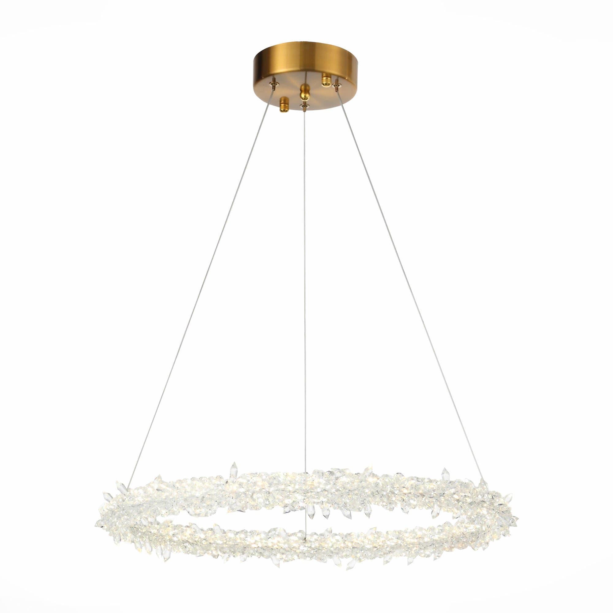 ST LUCE SL6105.203.01 Люстра подвесная Золотистый/Прозрачный LED 1*152W 3000 - 6500K