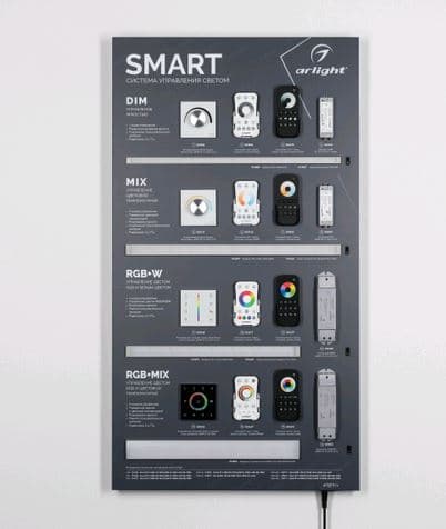 Arlight Стенд Системы Управления SMART 1100x600mm (DB 3мм, пленка, лого) (-) 000921(1)