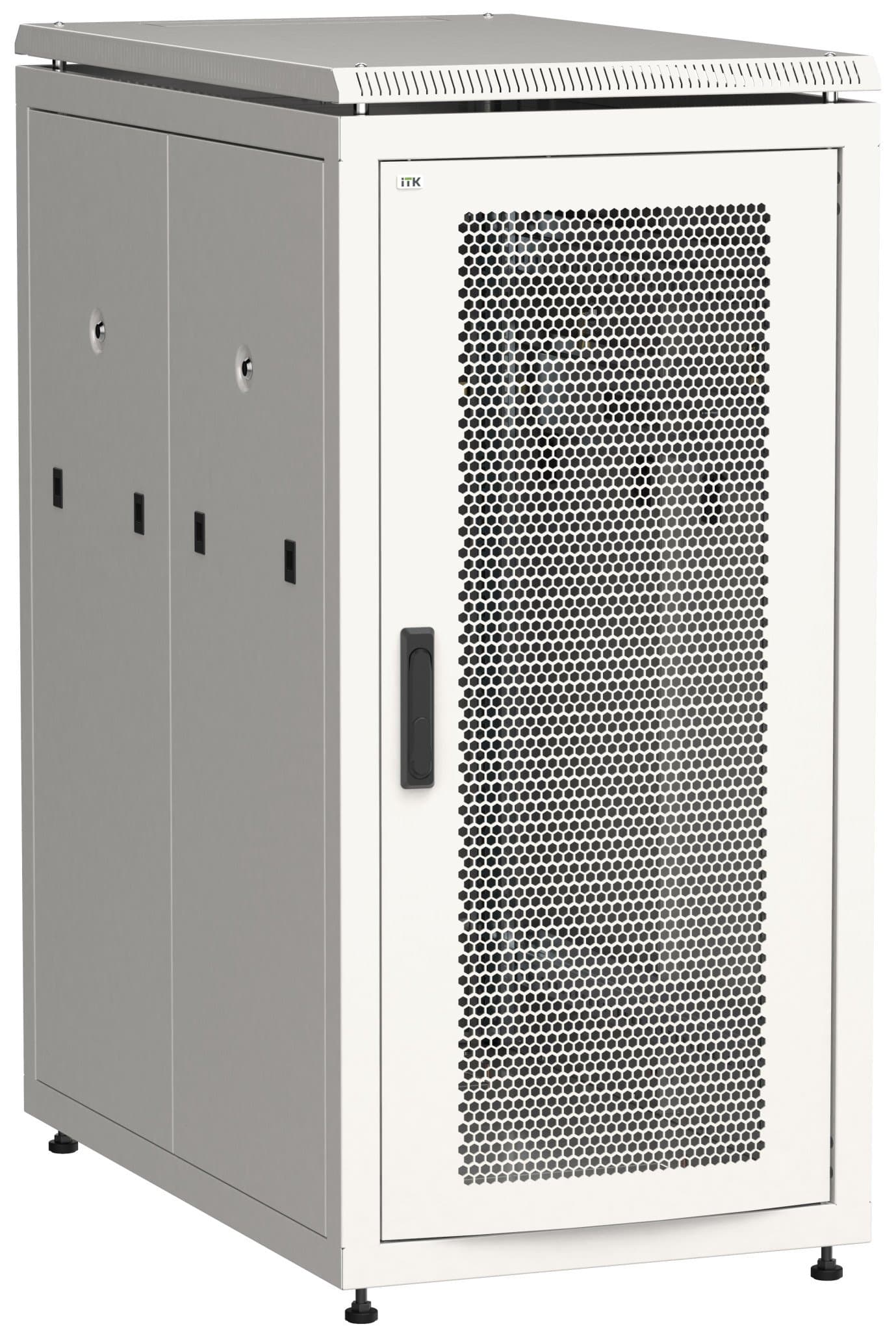IEK LINEA N ITK Шкаф сетевой 19" LINEA N 28U 600х1000 мм перфорированная передняя дверь, серый LN35-28U61-P
