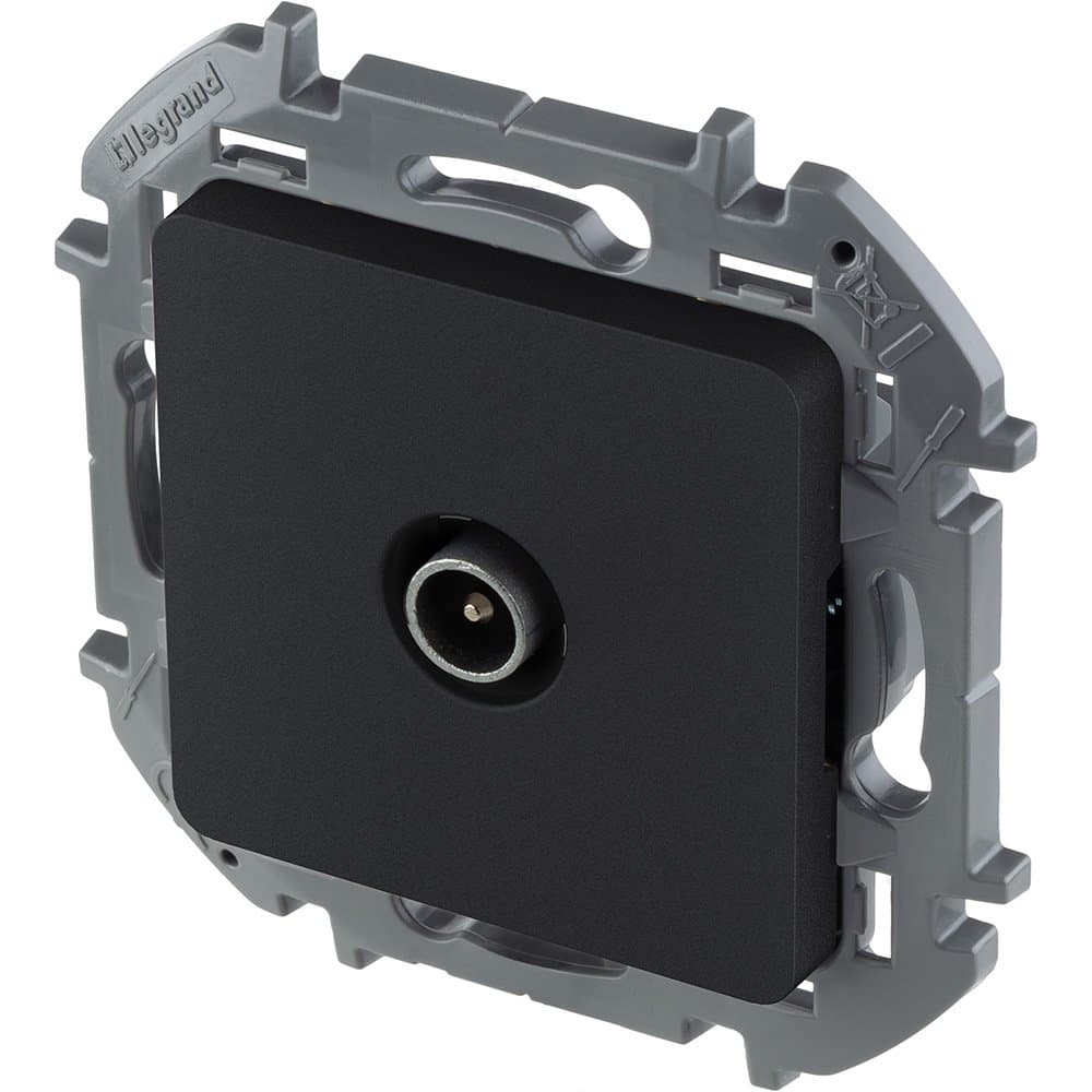 Legrand INSPIRIA Антрацит Розетка TV - проходная - 14 дБ - 5-862 мГц 673863 — миниатюра 3