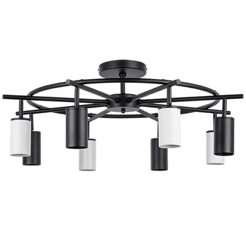 Lightstar LR718374364 Люстра RULLO 8х50W GU10 ЧЕРНЫЙ/БЕЛЫЙ (571718+214437-4+214436-4), шт