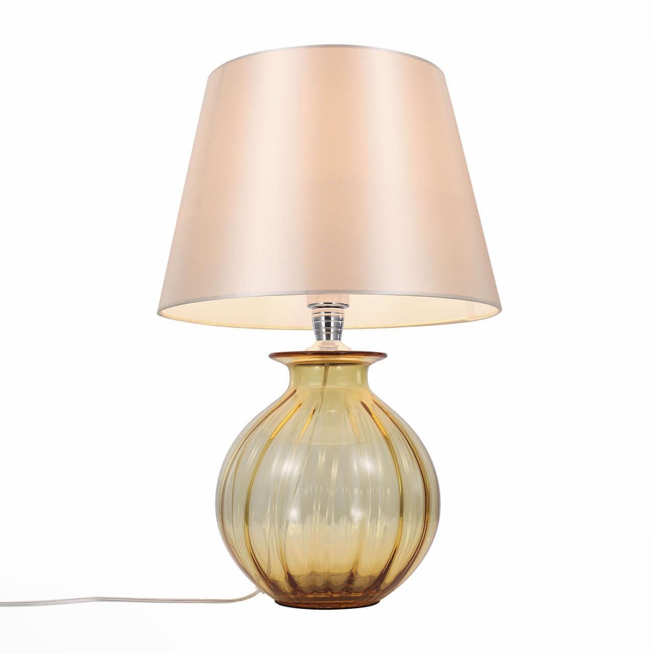 ST LUCE SL968.904.01 Настольная лампа  Хром, Янтарный/Бежевый E27 1*60W (из 2-х коробок) — миниатюра 1