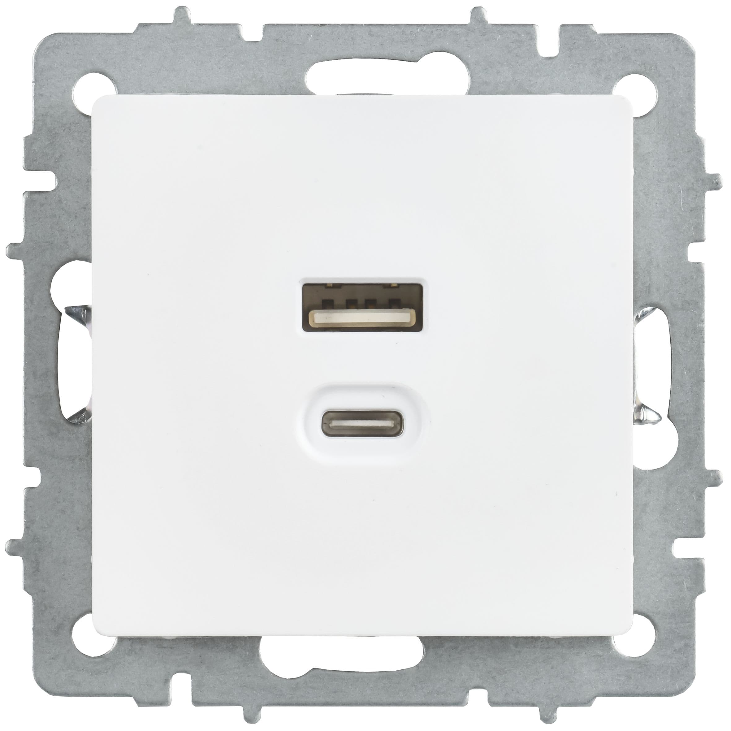 IEK BRITE Роз. USB A+C 45Вт высокоск. зар. РЮ11-2-БрАБ а/б — миниатюра 2