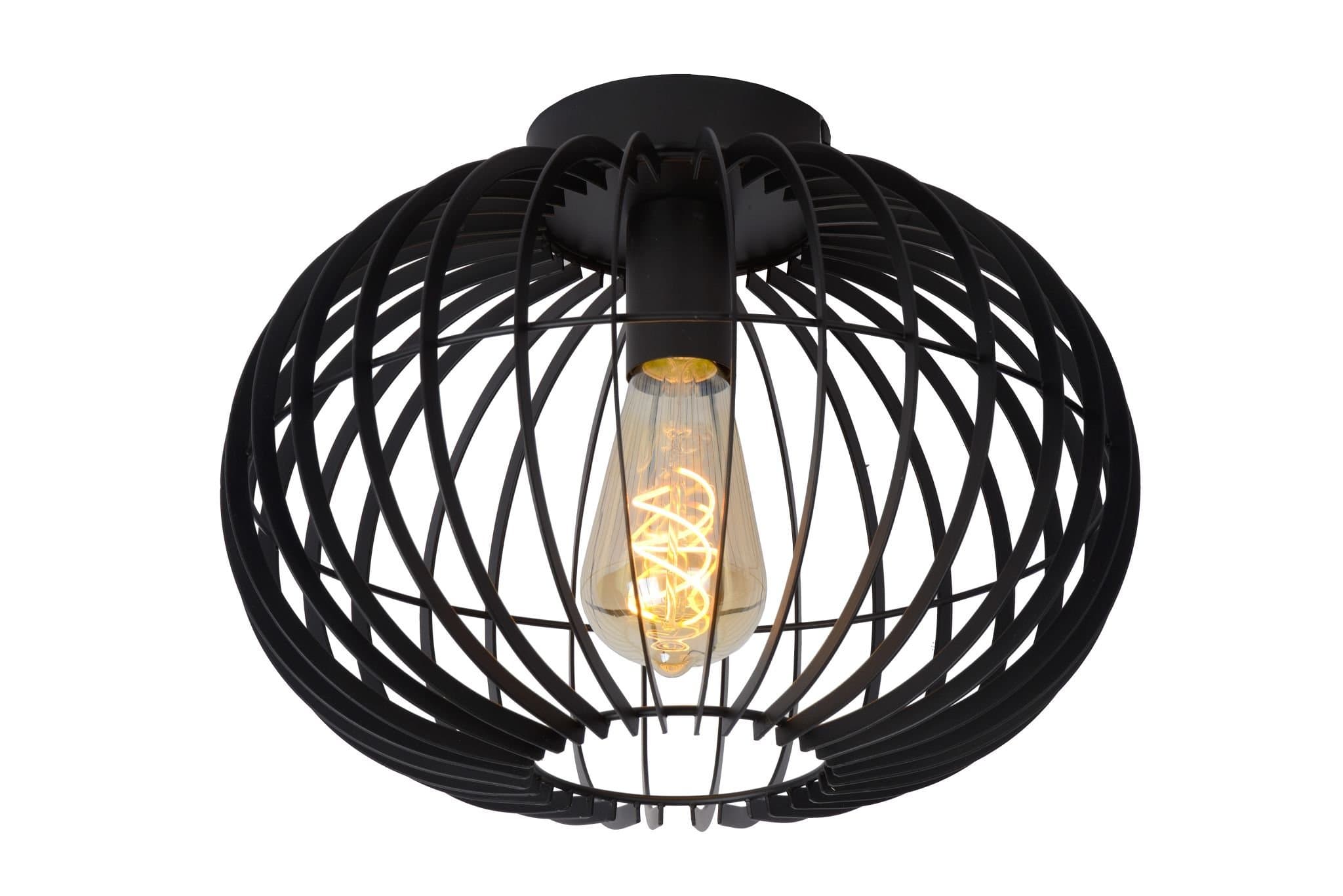 Lucide Черный Светильник 78199/01/30 REDA потолочный E27 Ø32cm H24cm — миниатюра 2