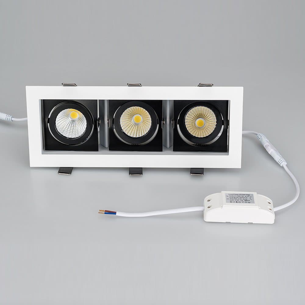 Arlight Светильник CL-KARDAN-S260x102-3x9W Warm (WH-BK, 38 deg) (IP20 Металл, 3 года) 024136 — миниатюра 7