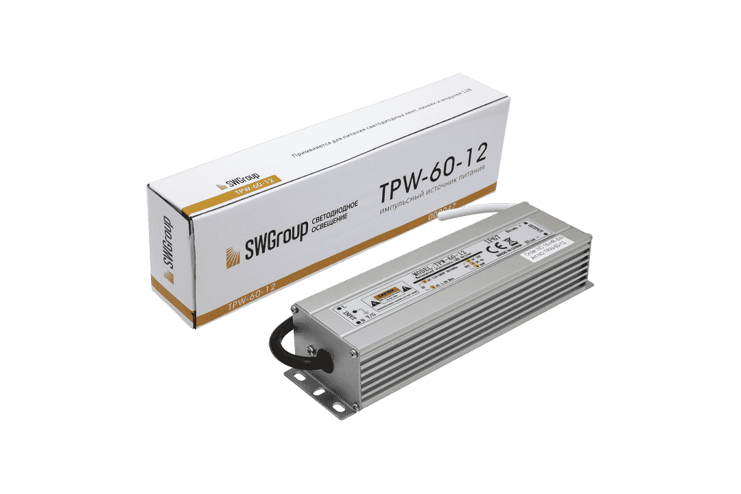 SWG Al блок питания TPW, 60W влагозащитный, 12V 900047 TPW-60-12