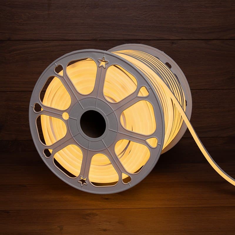 NEON-NIGHT Гибкий неон LED SMD 8х16 мм, теплый белый, 120 LED/м, бухта 100 м 131-046