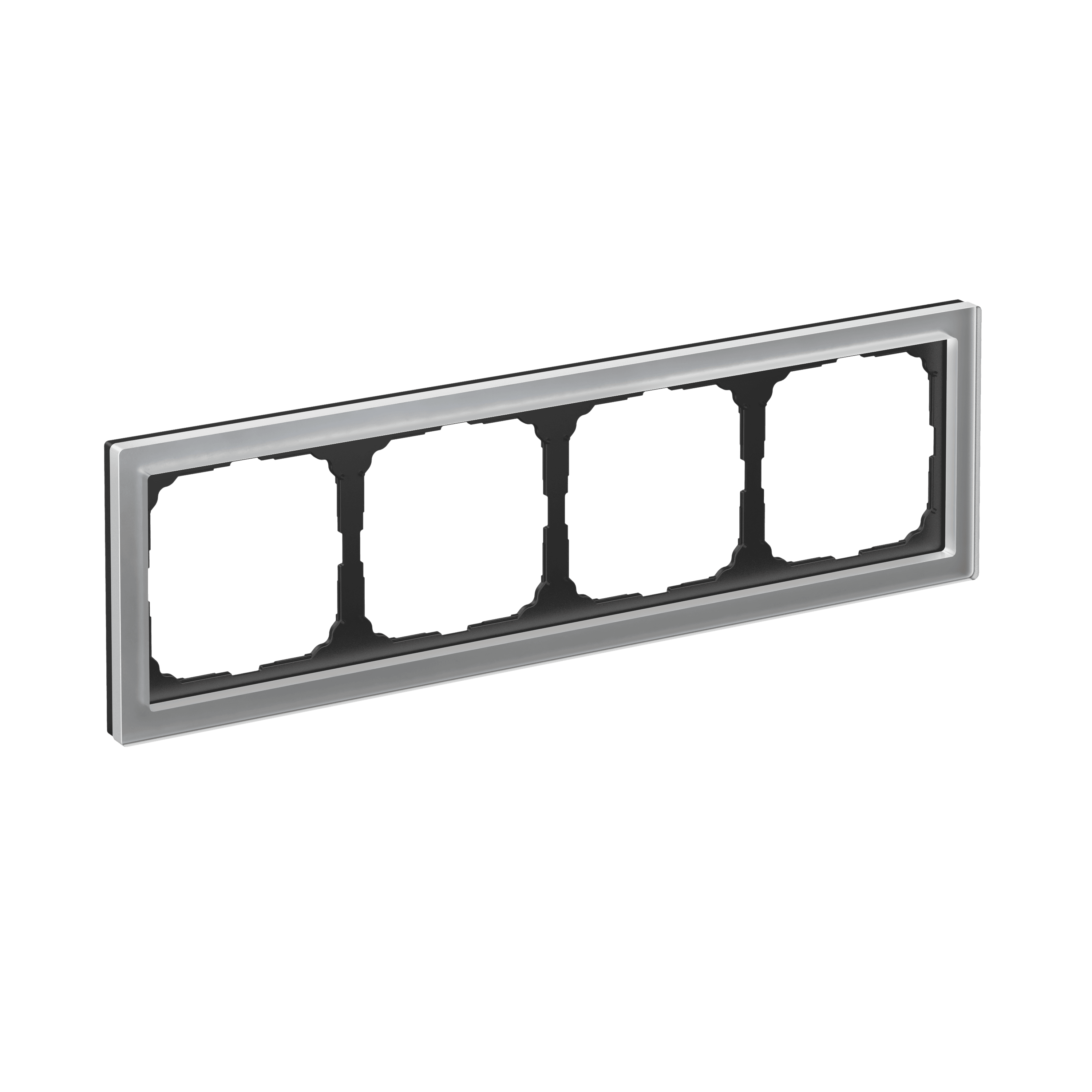 Systeme Electric ArtGallery Pure Органическое стекло Алюминий Рамка 4-ая — миниатюра 6
