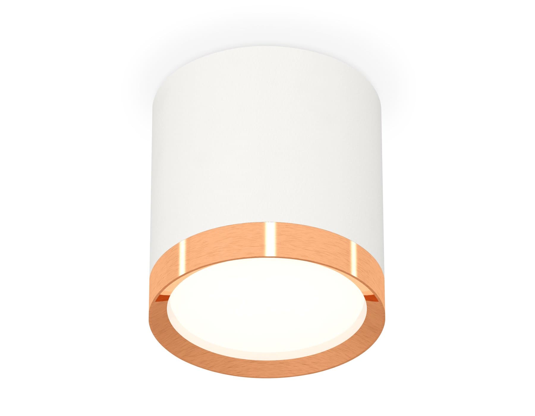 Ambrella Комплект накладного светильника XS8141005 SWH/PPG белый песок/золото розовое полированное GX53 (C8141, N8126) — миниатюра 1